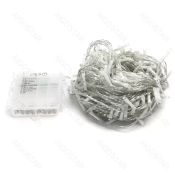 Lampki choinkowe 200led na 4 baterie AA 20 m zimne